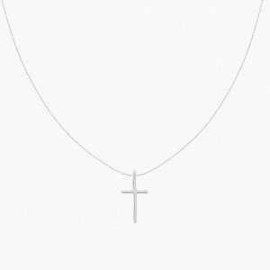 Bearfruit Jewelry Sterling Silver 18K Gold Plated Ariel Cross Necklace - 1 of 4