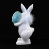 One Hundred 80 Degrees 8.5 Inch Bunny W/ Colored Egg Glitter Marabou Figurines - 3 of 3
