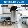 LunaLulinlk Stainless Steel 10.5 Gallon Trash Can Round Step Kitchen Trash Can - 4 of 4