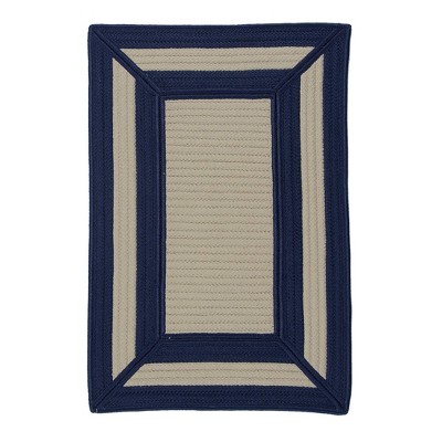 Colonial Mills Afra Braided Rug, Navy 5x5, Square Shape