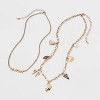 Game Day Charm Necklace Set 2pc - Wild Fable™ Gold - 2 of 3