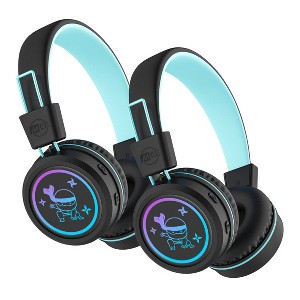 MEE audio KidJamz KJ55BT (2 Pack) Safe Listening Bluetooth Wireless Kid's Headphones with LED Lights - 1 of 4