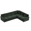 118" Oversized L-Shaped Chenille Sectional Sofa with Pull-Out Bed, Nailhead Trim & Rolled Arms, Convertible Sleeper Couch with Storage for Living Room - 4 of 4