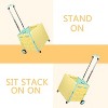 MaseiKar Folding Rolling Trolley with Lid, 360° Swivel Wheels, Wear-Resistant Portable Collapsible Utility Cart for Shopping, Travel, Office, Storage - 3 of 4