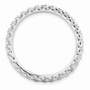 Black Bow Jewelry 1.5mm Stackable Sterling Silver Crisscross Band - 2 of 4