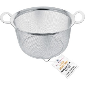 Stainless Steel Colander Strainer Basket - 3-Quart Colander with Resting Feet & Handles - Wide Rim Sieve - 1 of 4