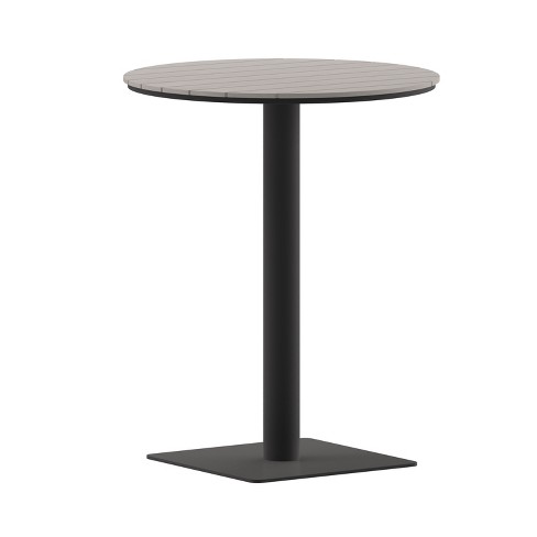 24 Round Metal Restaurant Table with Steel Chairs