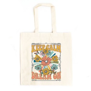 City Creek Prints Keep Calm Dream On Canvas Tote Bag - 15x16 - Natural - 1 of 2