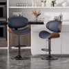 Gikpal Barstools, Adjustable Bentwood Barstools, Modern PU Leather Upholstered Bar Chair with Back and Footrest, for Bar, Dining Room - 4 of 4