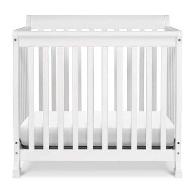White Wooden 4-in-1 Convertible Mini Crib and Dresser Set
