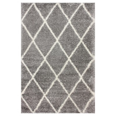 Nuloom Diamond Shag Area Rug - Gray (8 
