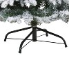 4ft. Flocked Mixed Pine Artificial Christmas Tree with 100 Clear LED Lights – Petite Snowy Holiday X-Mas Accent - 4 of 4