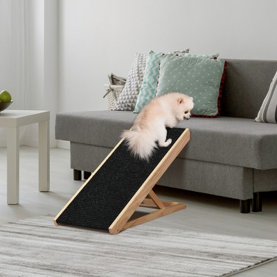 Adjustable Black Non-Slip Pine Pet Ramp for Dogs and Cats