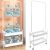 YIYIBYUS Garment Rack, Clothing Rack With 2 Baskets, Movable Clothing Rack - 4 of 4