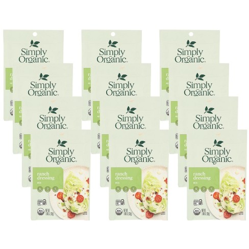 Simply Organic Ranch Dressing Mix - Case Of 12/1 Oz : Target