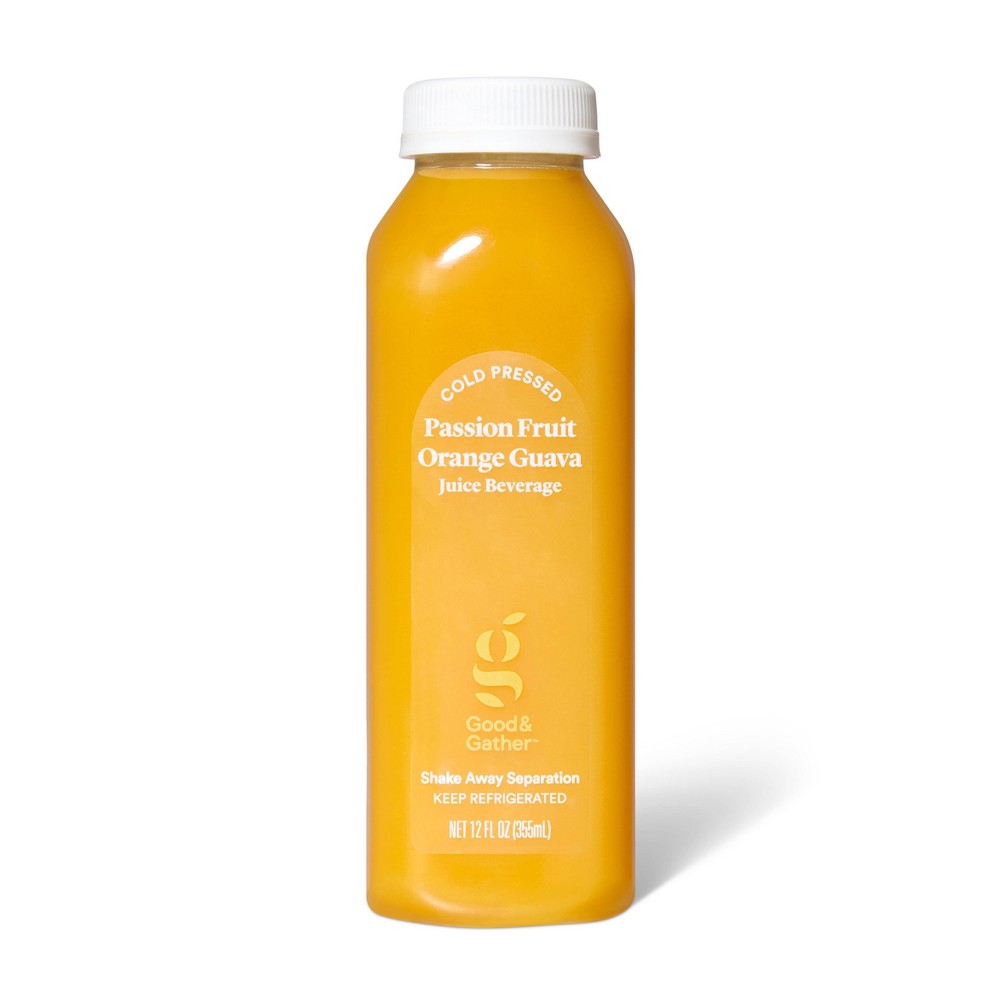 Cold Pressed Passion Orange Guava Juice Beverage - 12oz - Good & Gather™