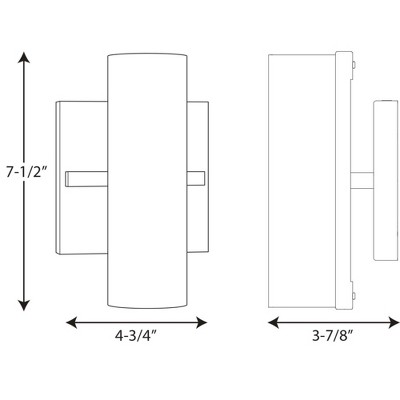 Brushed Nickel Cylinder LED Outdoor Wall Sconce