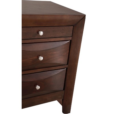 Marilla Cappuccino 3-Drawer Solid Wood Nightstand
