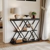 Shelf Console Sofa Table for Living Room, Storage Accent Table with Adjustable Feet - 2 of 4