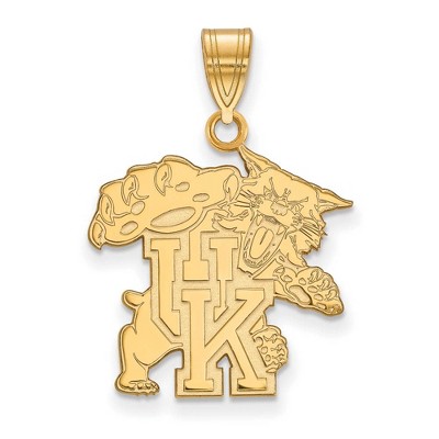 Black Bow Jewelry 14k Yellow Gold Kentucky Wildcats NCAA Large Pendant