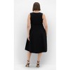 Women's Plus Size Maci Midi Dress - black | CITY CHIC - 3 of 4