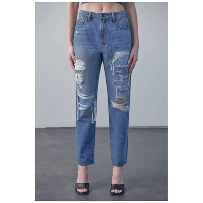 Women's 27" Tracey High Rise Relaxed Straight Jean - HIDDEN