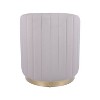 Techni Home Plush Velvet Vanity Stool Ottoman with Storage, Taupe - 4 of 4