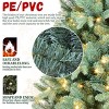 Artificial 9ft Blue green Tint Christmas Tree with 3268 PE/PVC Mixed Branch Tips, 800L warm white led, memory wire+iron wire - 4 of 4