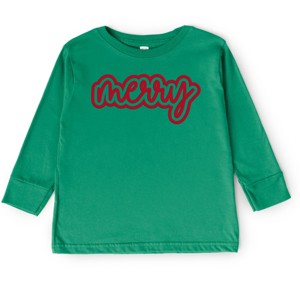 Merry Outline Puff  - Toddler Long Sleeve Graphic Tee - 1 of 4