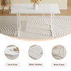 NicBex 5 PCS/7 PCS Cream-Style Piece White MDF Dining Table Set with 4/6 Vertical Line Design Backrest Chairs for Kitchen/Apartment,White - 4 of 4
