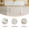 NicBex 5 PCS/7 PCS Cream-Style Piece White MDF Dining Table Set with 4/6 Vertical Line Design Backrest Chairs for Kitchen/Apartment,White - image 4 of 4