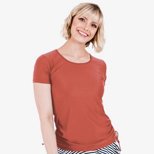 Calypsa Women's UPF 50+ Short Sleeve Adele Swim Top - 1 of 4