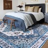 LOVEVOOK 5x7 ft Vintage Area Rugs for Living Room, Non-Slip Bedroom Floral Rug, Modern Oushak Carpet Machine Washable Rugs for Office Dining Room - 4 of 4