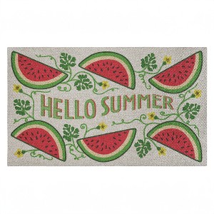 Stupell Industries Hello Summer Watermelon Printed Outdoor Imitation Sisal Door Mat, design by Darlene Seale - 1 of 4