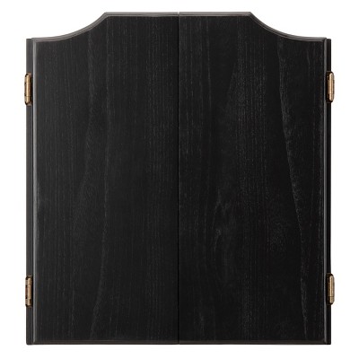Hudson Black Solid Pine Dartboard Cabinet with Scoreboard