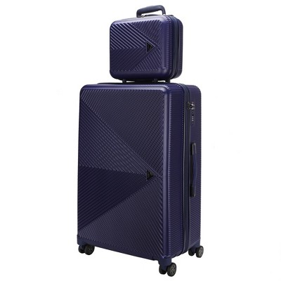 MKF Collection Felicity Carry-on Hardside Spinner and Cosmetic Case Set by Mia K- 2 pieces