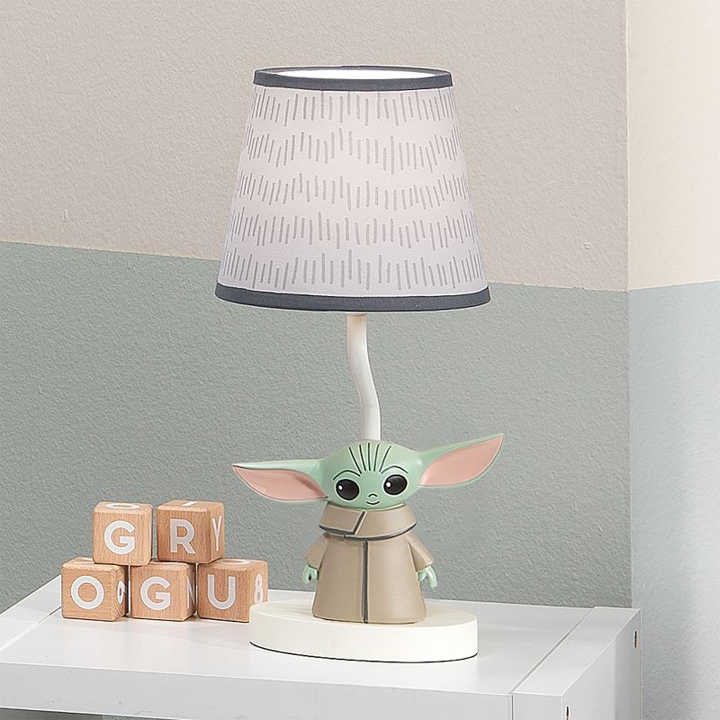 Lambs & Ivy Star Wars The Child/Baby Yoda Nursery Lamp with Shade and Bulb, 4 of 6
