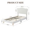Upholstered Platform Bed Frame with Adjustable Headboard, Strong Wooden Slats Support, Modern Kids Bed Furniture, No Box Spring Needed - 3 of 4