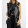 Women's LACI LEATHER HALTER CROP AND VEST SET - CRESCENT - 3 of 4