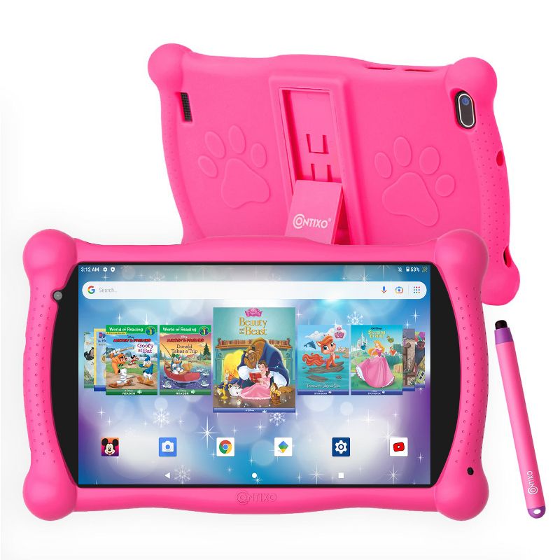 Buy 2: Contixo 7” 32GB Android Tablet  (2023 model) featuring Disney Story Central with 50 E-books and Child Proof Case, Bluetooth V10, 3 of 11