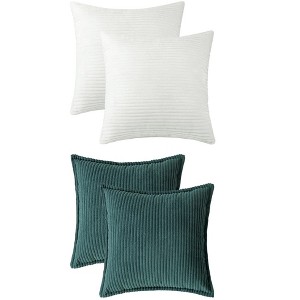 REGALWOVEN 4 Pcs Solid striped Modern Couch Sofa Home Pillow Covers 18" x 18" - 1 of 4