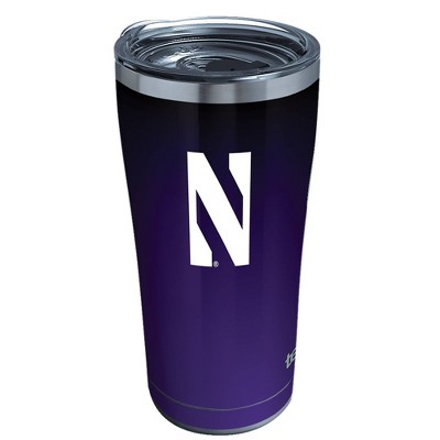 NCAA Northwestern Wildcats 20oz Ombre Stainless Steel Tumbler with Lid