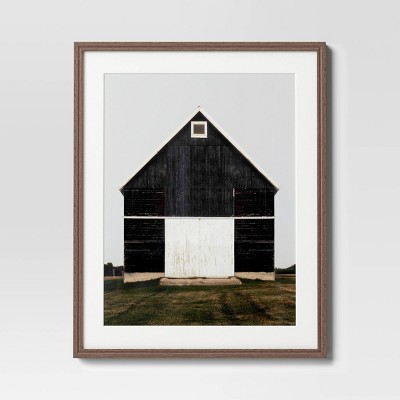 24" x 30" Barn Framed Poster Black - Threshold™: Countryside Elegance, Vintage Artistry