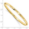 Black Bow Jewelry 4.25mm 10k Yellow Gold Polished Faceted Slip-On Bangle Bracelet - 3 of 4