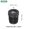 Unique Bargains Metal Furniture Legs Plastic Insert for Round Tubes with M8 Thread Black - 3 of 4