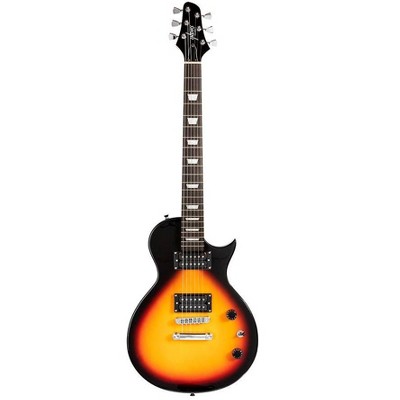 Monoprice 66 Classic V2 Sunburst Electric Guitar with Gig Bag, Right, 6 Strings, Poplar Body, HH Pickups - Indio Series