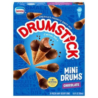 Nestle Drumstick Chocolate Mini Frozen Sundae Cones - 16.9oz/20ct
