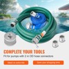 VEVOR Suction Hose Kit for Water Pump, with 2 in x 50 ft Blue Backwash Hose, 20 ft Green Suction Hose, and Steel Round Hole Strainer, Green - 3 of 4