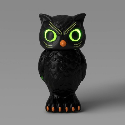 13" Light and Sound Owl Halloween Decorative Prop - Hyde and EEK! Boutique™: Hyde and EEK! Boutique™, Indoor Haunted House Theme