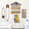 The Lakeside Collection Laundry Room Decor with Rustic Safety Pins Tip Jar and Humorous Sign - Sign with Clothespin Holder - 4 of 4